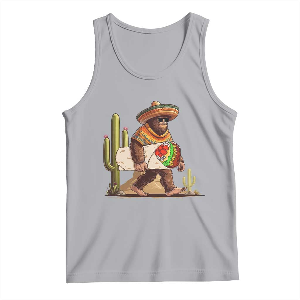 Funny Cinco De Mayo Bigfoot Burrito Lover Gift Tank Top TS12 Athletic Heather Print Your Wear