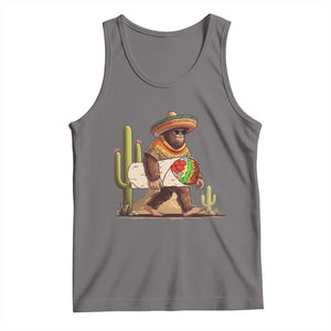 Funny Cinco De Mayo Bigfoot Burrito Lover Gift Tank Top TS12 Deep Heather Print Your Wear