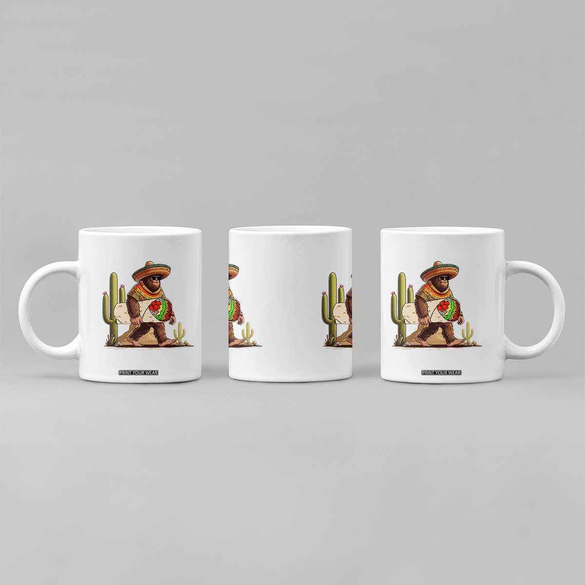 Funny Cinco De Mayo Bigfoot Burrito Lover Gift Coffee Mug TS12 Print Your Wear