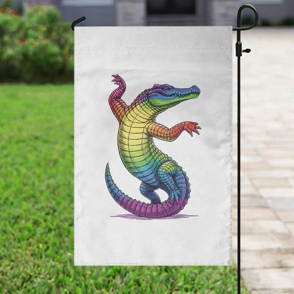 Funny Rainbow Gator LGBTQ Pride Support Garden Flag TS12 Print Your Wear
