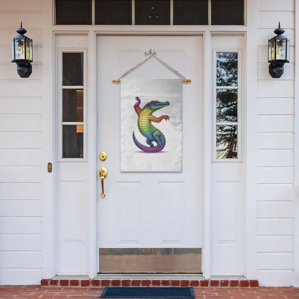 Funny Rainbow Gator LGBTQ Pride Support Garden Flag TS12 Print Your Wear
