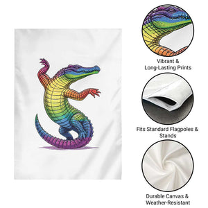 Funny Rainbow Gator LGBTQ Pride Support Garden Flag TS12 Print Your Wear