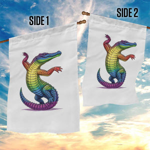 Funny Rainbow Gator LGBTQ Pride Support Garden Flag TS12 Print Your Wear