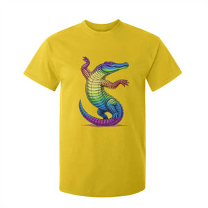 Funny Rainbow Gator LGBTQ Pride Support T Shirt For Kid TS12 Daisy Print Your Wear