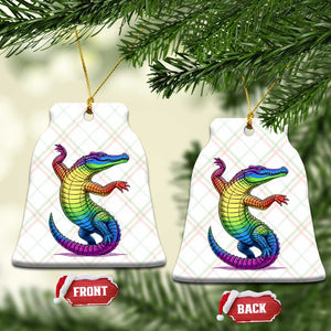 Funny Rainbow Gator LGBTQ Pride Support Ceramic Ornament TS12 Print Your Wear