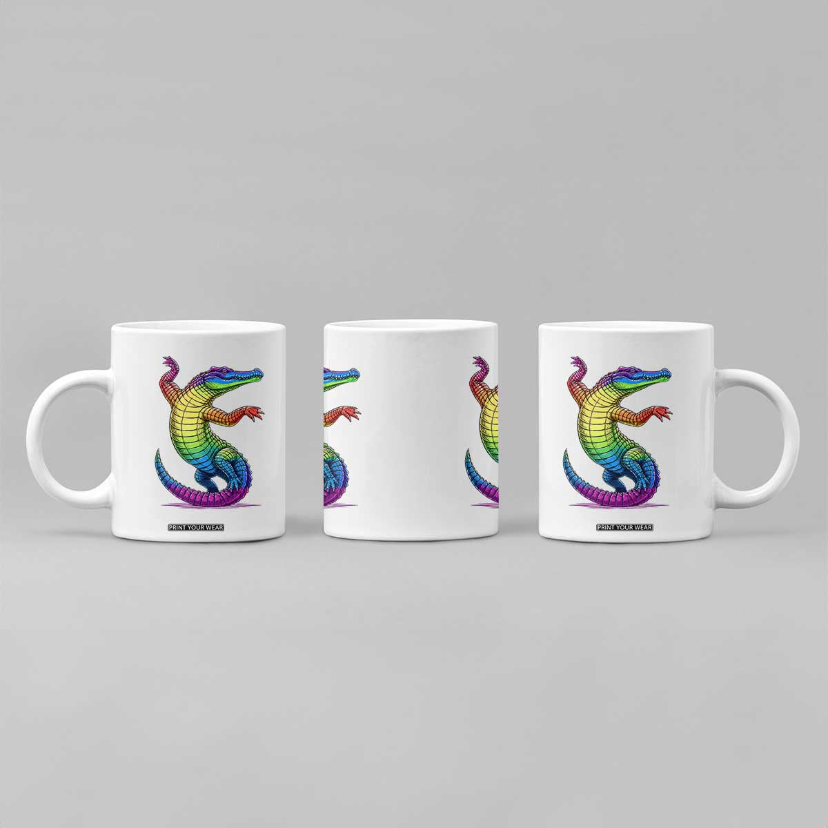 Funny Rainbow Gator LGBTQ Pride Support Coffee Mug TS12 Print Your Wear