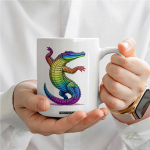 Funny Rainbow Gator LGBTQ Pride Support Coffee Mug TS12 Print Your Wear