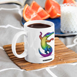 Funny Rainbow Gator LGBTQ Pride Support Coffee Mug TS12 Print Your Wear