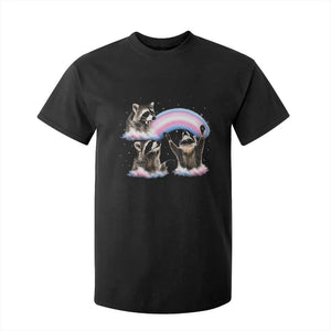 Howling Raccoon LGBTQ Pride T Shirt For Kid Rainbow Trash Panda Support TS12 Black Print Your Wear