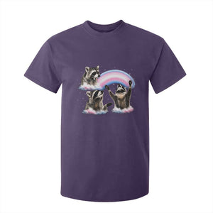Howling Raccoon LGBTQ Pride T Shirt For Kid Rainbow Trash Panda Support TS12 Purple Print Your Wear