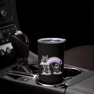 Howling Raccoon LGBTQ Pride Tumbler Cup Rainbow Trash Panda Support TS12 Print Your Wear
