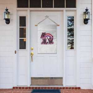 Funny Pink Raccoon Live Laugh Garden Flag Lesbian Pride Month TS12 Print Your Wear