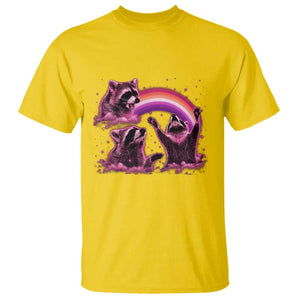 Funny Pink Raccoon Live Laugh T Shirt Lesbian Pride Month TS12 Daisy Print Your Wear