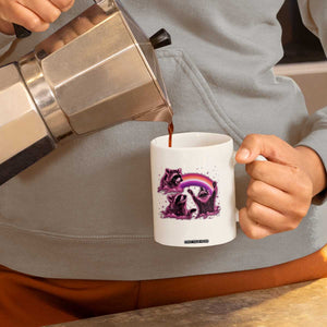 Funny Pink Raccoon Live Laugh Coffee Mug Lesbian Pride Month TS12 Print Your Wear