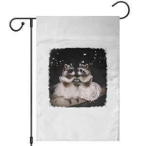 Funny Lesbian Raccoon Engagement Garden Flag LGBTQ Pride Gift TS12 White Print Your Wear