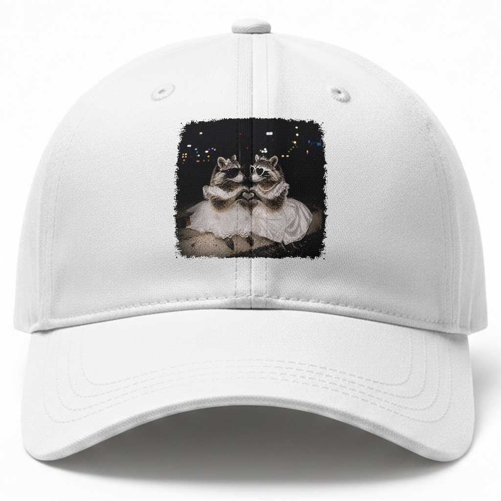 Funny Lesbian Raccoon Engagement Baseball Cap LGBTQ Pride Gift TS12 Print Your Wear