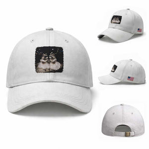 Funny Lesbian Raccoon Engagement Baseball Cap LGBTQ Pride Gift TS12 Baseball Cap Universal Fit White Print Your Wear