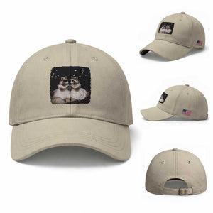 Funny Lesbian Raccoon Engagement Baseball Cap LGBTQ Pride Gift TS12 Baseball Cap Universal Fit Beige Print Your Wear