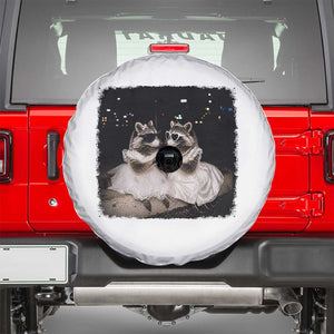 Funny Lesbian Raccoon Engagement Spare Tire Cover LGBTQ Pride Gift TS12 White Print Your Wear