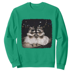 Funny Lesbian Raccoon Engagement Sweatshirt LGBTQ Pride Gift TS12 Irish Green Print Your Wear