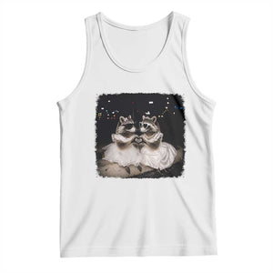 Funny Lesbian Raccoon Engagement Tank Top LGBTQ Pride Gift TS12 White Print Your Wear