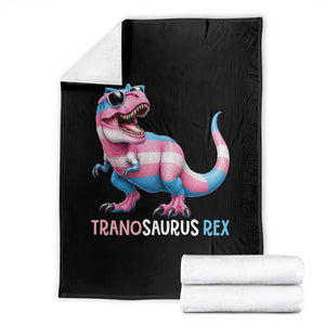 Transaurus Rex Transgender Pride Throw Blanket Funny Dinosaur Lover TS12 Black Print Your Wear