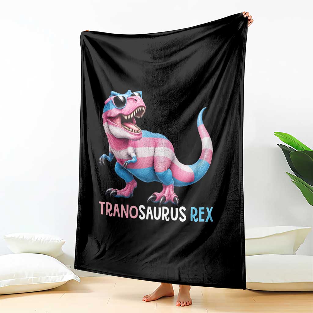 Transaurus Rex Transgender Pride Throw Blanket Funny Dinosaur Lover TS12 Print Your Wear
