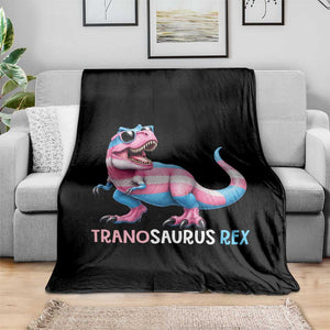 Transaurus Rex Transgender Pride Throw Blanket Funny Dinosaur Lover TS12 Print Your Wear