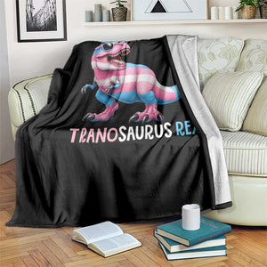 Transaurus Rex Transgender Pride Throw Blanket Funny Dinosaur Lover TS12 Print Your Wear