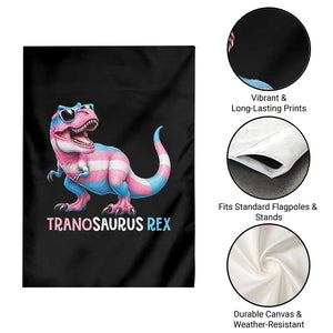 Transaurus Rex Transgender Pride Garden Flag Funny Dinosaur Lover TS12 Print Your Wear