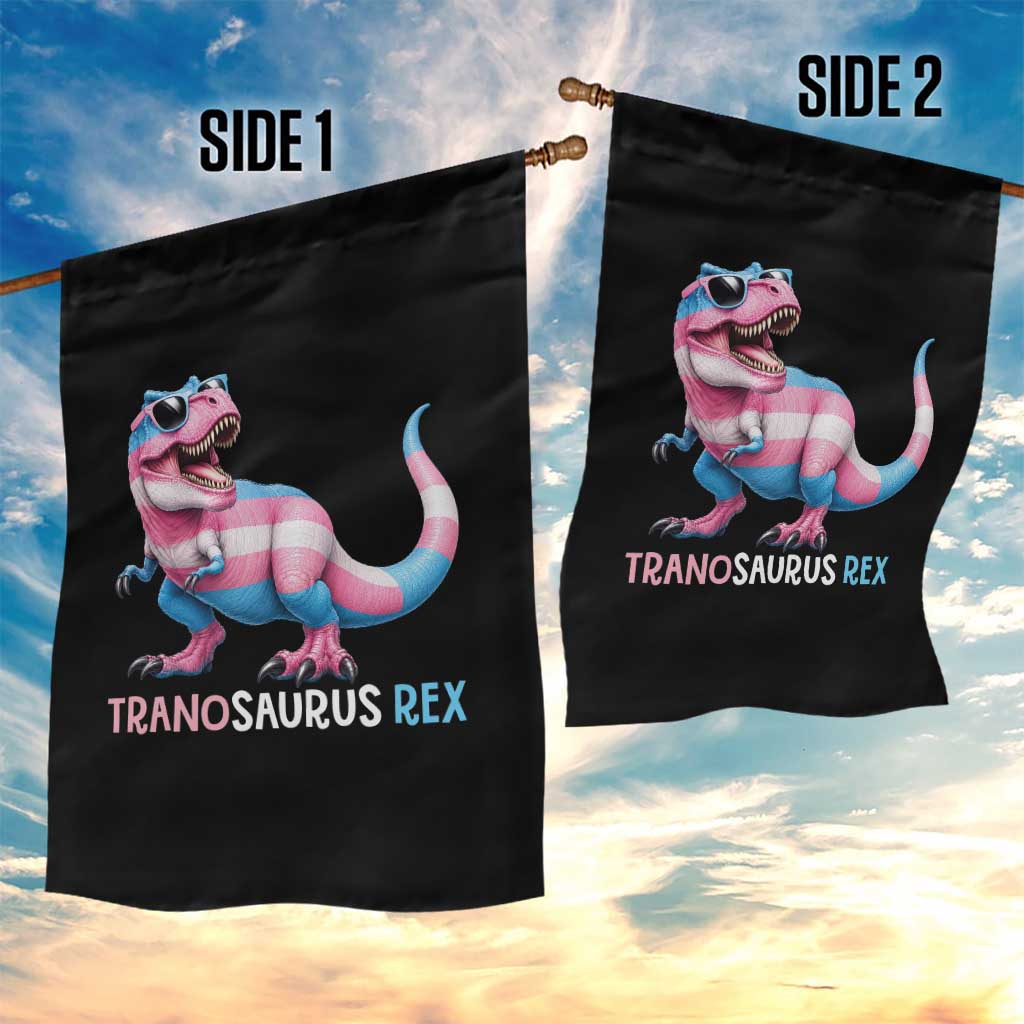 Transaurus Rex Transgender Pride Garden Flag Funny Dinosaur Lover TS12 Print Your Wear