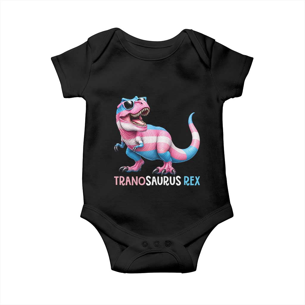Transaurus Rex Transgender Pride Baby Onesie Funny Dinosaur Lover TS12 Black Print Your Wear