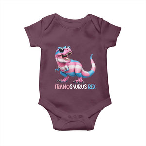 Transaurus Rex Transgender Pride Baby Onesie Funny Dinosaur Lover TS12 Maroon Print Your Wear