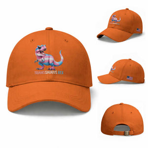 Transaurus Rex Transgender Pride Baseball Cap Funny Dinosaur Lover TS12 Baseball Cap Universal Fit Orange Print Your Wear