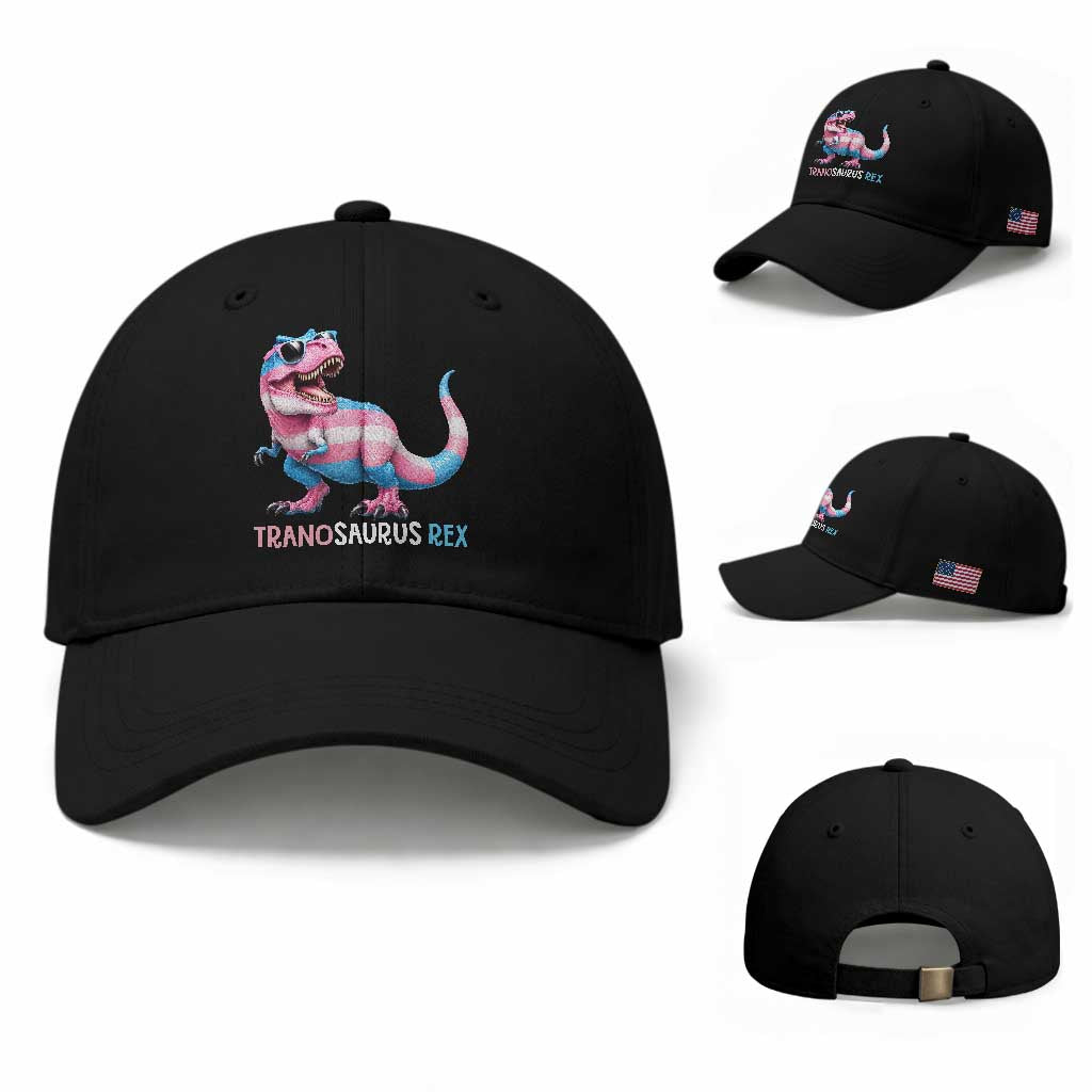 Transaurus Rex Transgender Pride Baseball Cap Funny Dinosaur Lover TS12 Baseball Cap Universal Fit Black Print Your Wear