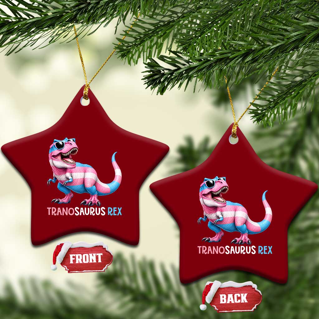 Transaurus Rex Transgender Pride Ceramic Ornament Funny Dinosaur Lover TS12 Print Your Wear