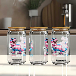 Transaurus Rex Transgender Pride Glass Can Funny Dinosaur Lover TS12 Print Your Wear