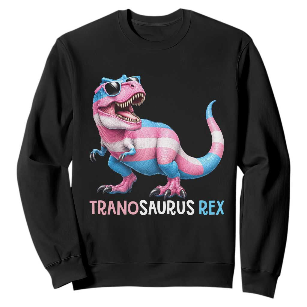 Transaurus Rex Transgender Pride Sweatshirt Funny Dinosaur Lover TS12 Black Print Your Wear