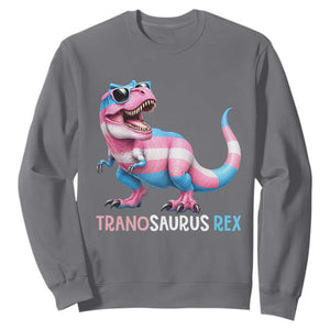 Transaurus Rex Transgender Pride Sweatshirt Funny Dinosaur Lover TS12 Charcoal Print Your Wear
