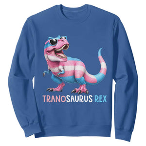 Transaurus Rex Transgender Pride Sweatshirt Funny Dinosaur Lover TS12 Royal Blue Print Your Wear