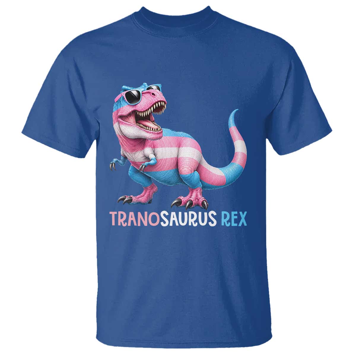Transaurus Rex Transgender Pride T Shirt Funny Dinosaur Lover TS12 Royal Blue Print Your Wear