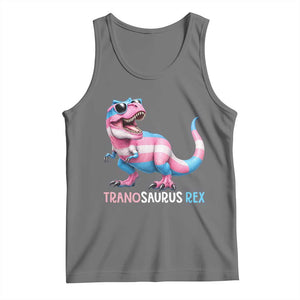 Transaurus Rex Transgender Pride Tank Top Funny Dinosaur Lover TS12 Black Heather Print Your Wear