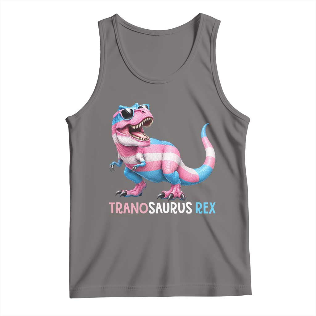 Transaurus Rex Transgender Pride Tank Top Funny Dinosaur Lover TS12 Deep Heather Print Your Wear