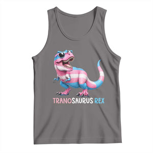 Transaurus Rex Transgender Pride Tank Top Funny Dinosaur Lover TS12 Deep Heather Print Your Wear