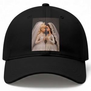Funny Lesbian Doll Wedding Engagement Baseball Cap LGBTQ Pride Gift TS12 Print Your Wear