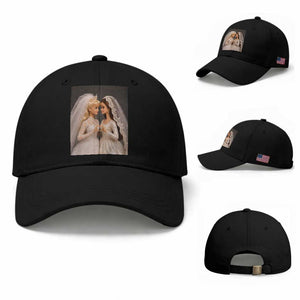 Funny Lesbian Doll Wedding Engagement Baseball Cap LGBTQ Pride Gift TS12 Baseball Cap Universal Fit Black Print Your Wear