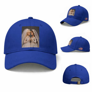 Funny Lesbian Doll Wedding Engagement Baseball Cap LGBTQ Pride Gift TS12 Baseball Cap Universal Fit Royal Blue Print Your Wear