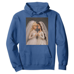 Funny Lesbian Doll Wedding Engagement Hoodie LGBTQ Pride Gift TS12 Royal Blue Print Your Wear