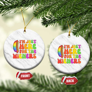 Funny Im Just Here For The Wieners Ceramic Ornament LGBTQ Pride Party Gift TS12 1pc White Marble Print Your Wear