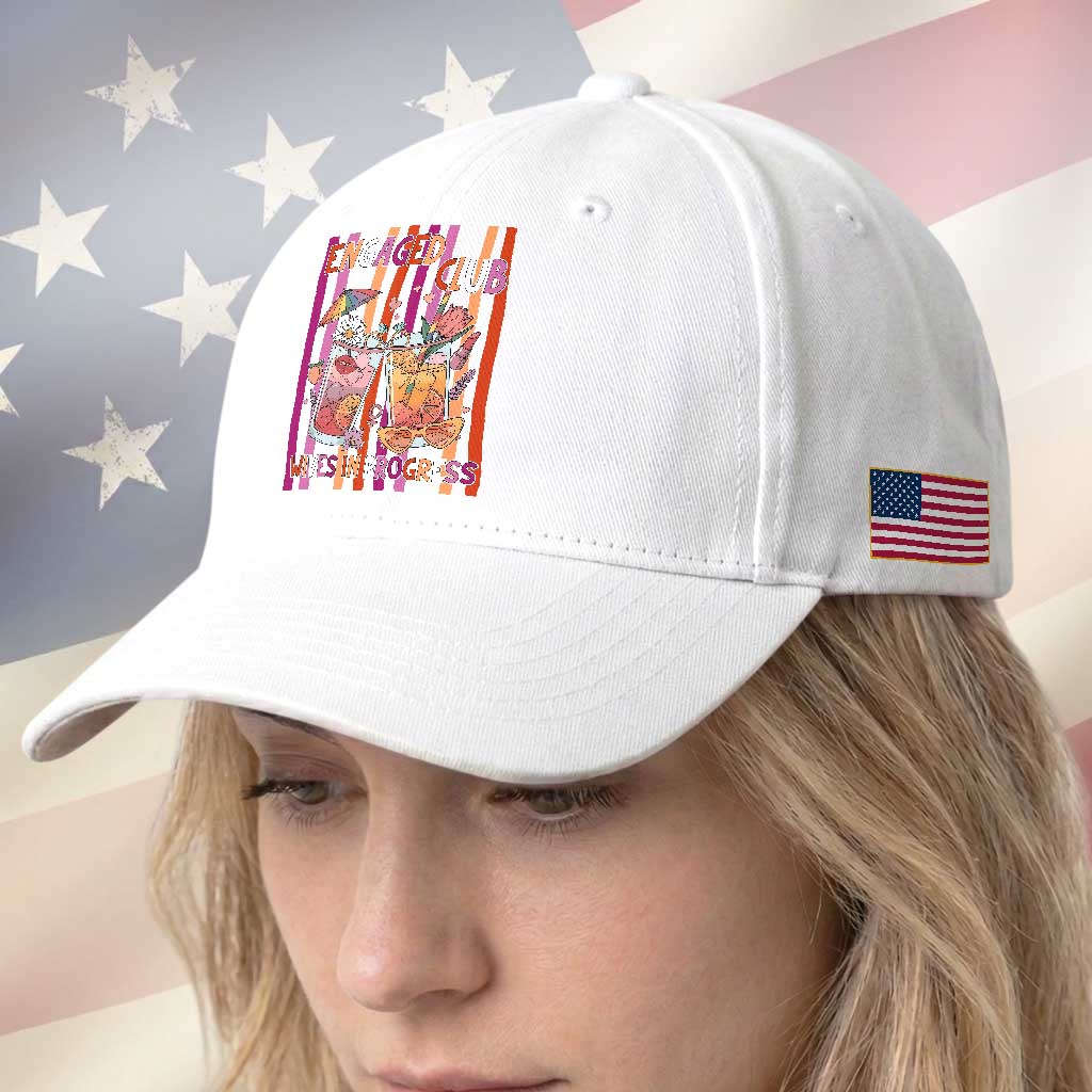 Engaged Club Wives In Progress Baseball Cap Lesbian Bachelorette Engagement Gift TS12 Print Your Wear
